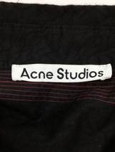 Acne Studios(Acne)◆オープンカラーシャツ/半袖シャツ/46/ブラック/ストライプ/FN-MN-SHIR000398_画像3