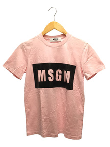 MSGM◆Tシャツ/XS/コットン/PNK/2441MDM95