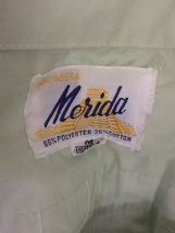 Merida/キューバシャツ/70s/襟芯/半袖シャツ/M/ポリエステル/グリーン_画像3