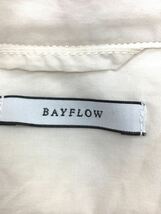 BAYFLOW◆長袖シャツ/4/コットン/CRM/無地_画像3