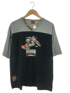 HARLEY DAVIDSON◆Tシャツ/XL/コットン/BLK