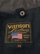 VANSON◆レザージャケット・ブルゾン/34/レザー/BRW_画像3