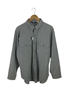 Woolrich◆長袖シャツ/XL/コットン/GRY/無地