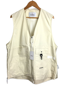 woods◆UTILITY VEST/ナイロンベスト/M/ナイロン/ホワイト