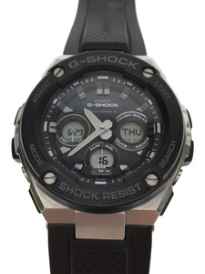 CASIO◆ソーラー腕時計・G-SHOCK/デジアナ/BLK/BLK/GST-W300-1AJF