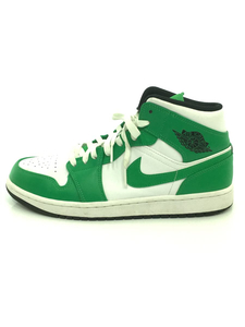 NIKE◆ナイキ/Air Jordan 1 Mid Lucky Green/28cm/DQ8426-301/履きジワ有