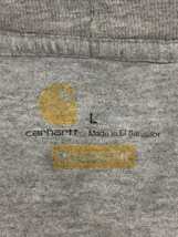 Carhartt◆Tシャツ/L/コットン/GRY/無地_画像3