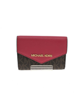 MICHAEL KORS◆キーケース/レザー/ピンク/総柄/レディース/35S2GTVD5B/6連_画像1