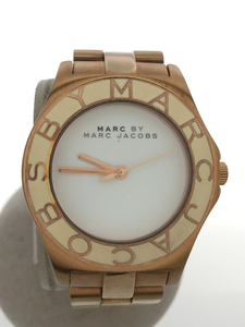 MARC BY MARC JACOBS◆クォーツ腕時計/アナログ/ステンレス/WHT/GLD/mbm3075