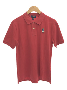 POLO RALPH LAUREN◆ポロシャツ/L/コットン/RED/無地