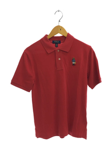 POLO RALPH LAUREN◆ポロシャツ/L/コットン/RED/無地