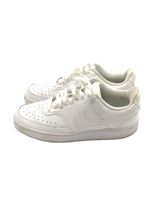 NIKE◆ローカットスニーカー/CD5465-100/WHT/コットン/ナイキ/COURT VISION LOW/24cm