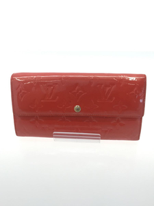 LOUIS VUITTON◆長財布/PVC/RED/総柄/レディース/M93530