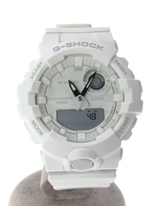 CASIO◆G-SHOCK/クォーツ腕時計/Bluetooth対応/デジタル/WHT/GBA-800-7AJF