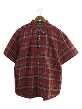 SUNNY ELEMENT/Hike BD Shirts S/S/半袖シャツ/L/コットン/RED/チェック_画像1