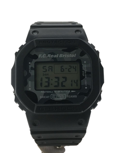 CASIO◆F.C.R.B別注/G-SCHOCK/クォーツ腕時計/BLK/DW5600VT/FCRB-140036