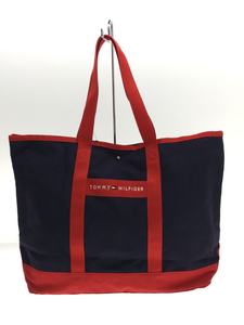 TOMMY HILFIGER◆トートバッグ/キャンバス/NVY