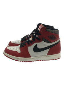 NIKE◆Jordan 1 Retro High OG Chicago Lost and Found/27cm/レッド