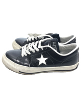 CONVERSE◆ローカットスニーカー/22.5cm/BLK/レザー_画像1