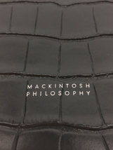 MACKINTOSH PHILOSOPHY◆クロコ型押しレザー/ショルダーバッグ/牛革/BLK_画像5