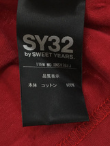 SY32 by SWEET YEARS◆BASIC LOGO L/S TEE/長袖Tシャツ/L/コットン/RED/TNS1781J_画像4