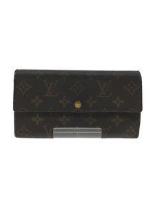 LOUIS VUITTON◆M61725/ポシェット・ポルト・モネクレディ_モノグラム_BRW/PVC/BRW/レディース