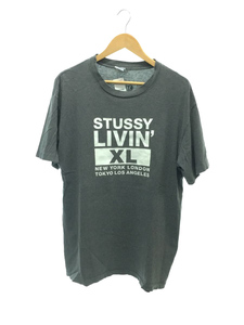 STUSSY◆Tシャツ/L/コットン/GRY