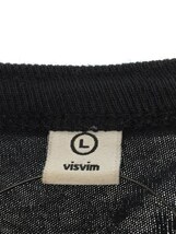 visvim◆Tシャツ/L/コットン/BLK/無地_画像4