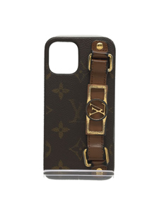 LOUIS VUITTON◆IPHONE・バンパードーフィーヌ12/12PRO_モノグラム_BRW/-/BRW/総柄/レディース