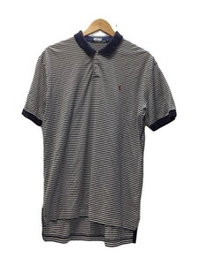 POLO RALPH LAUREN◆ポロシャツ/L/コットン/NVY/ボーダー