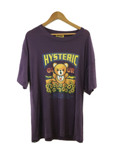 HYSTERIC GLAMOUR◆23SS/DAISY BEARオーバーサイズTシャツ/FREE/コットン/パープル/01231CT06