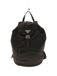 PRADA* rucksack [ buying up ]/-/BLK/ plain /1BZ032/ backpack / Logo plate / silver metal fittings 