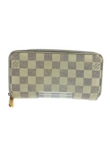 LOUIS VUITTON◆ジッピー・ウォレット/ダミエ・アズール/長財布/PVC/ホワイト/総柄/レディース/N60019