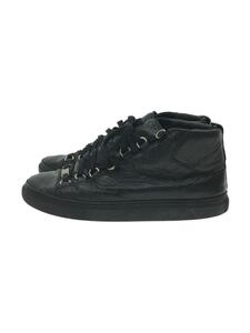 BALENCIAGA◆ハイカットスニーカー/39/BLK/レザー/412381