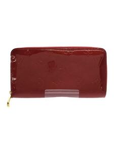 LOUIS VUITTON◆ジッピー・ウォレット_モノグラム・ヴェルニ_RED/エナメル/RED/無地/レディース/M90200