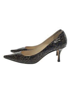 JIMMY CHOO* туфли-лодочки /37.5/ Brown / Leopard /PVC