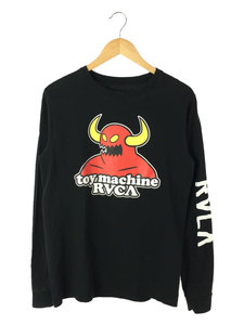 RVCA◆長袖Tシャツ/S/コットン/BLK/AI043-051