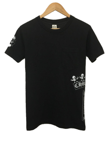 CHROME HEARTS◆Tシャツ/S/コットン/BLK