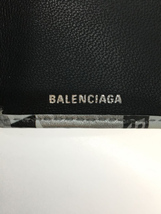 BALENCIAGA◆3つ折り財布/レザー/SLV/メンズ/551921_画像3