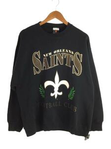 90s/ニューオーリーンズセインツ/NFL/スウェット/XL/コットン/BLK