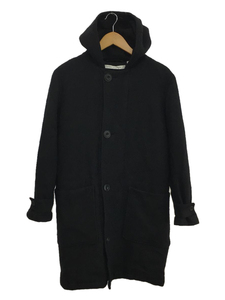 UNIQLO◆フーデットシングルコート/S/ウール/BLK/312-167079/×LEMAIRE