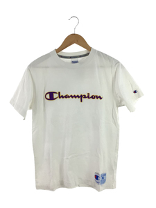 Champion◆Tシャツ/M/コットン/WHT/C3-Q301/BIGロゴ刺繍