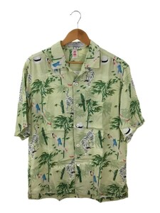 Chah chah/Aloha рубашка/M/Rayon/Grn/Total Pattern/CC18-S06