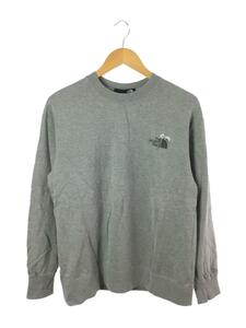 THE NORTH FACE◆FLOWER LOGO CREW_フラワーロゴクルー/S/コットン/GRY