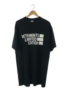 VETEMENTS◆21SS/LOGO LIMITED EDITION T-SHIRT/Tシャツ/M/コットン/BLK/UE51TR810B