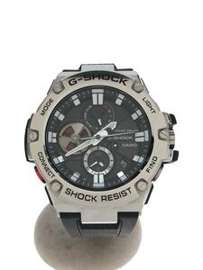 CASIO◆ソーラー腕時計・G-SHOCK/アナログ/ラバー/BLK/5513/GST-B100-1AJF