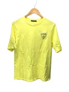 GUESS◆Tシャツ/S/コットン/イエロー/無地/MJ2K9424K