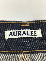 AURALEE◆HARDTWIST DENIM PINTUCK PANTS/O/デニム/IDG/無地/A21AP06DM_画像4