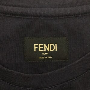 FENDI◆Tシャツ/48/コットン/NVY/PR12-15-1873/多少色褪せ有の画像3