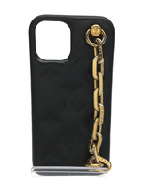 LOUIS VUITTON◆バンパークッサン/IPHONEケース 12/12PRO用/レザー/BLK/M81116_画像1